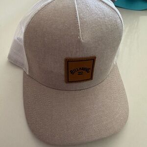 Billabong White and Tan Trucker hat
